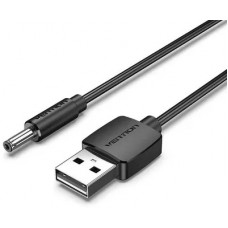 Кабель питания VENTION CEXBF, USB A(m) - DC-Jack 3.5 (m), черный