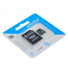 Карта памяти Smartbuy microSDHC 8Gb SB8GBSDCL10-01