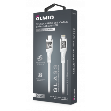 Кабель OLMIO Style Type-C-Lightning 30W 1.2м белый