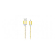 Кабель Smartbuy S02 USB - Lightning 3A 1м Gold 