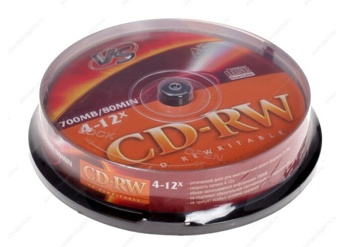 Диск VS CD-RW, 0.7 ГБ,12х