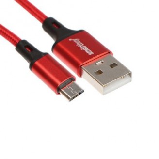 Кабель Smartbuy S14 USB - MicroUSB 3A 2м Red