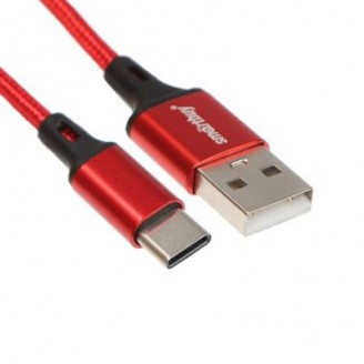 Кабель Smartbuy S14 USB - TypeC 3A 2м Red,Black