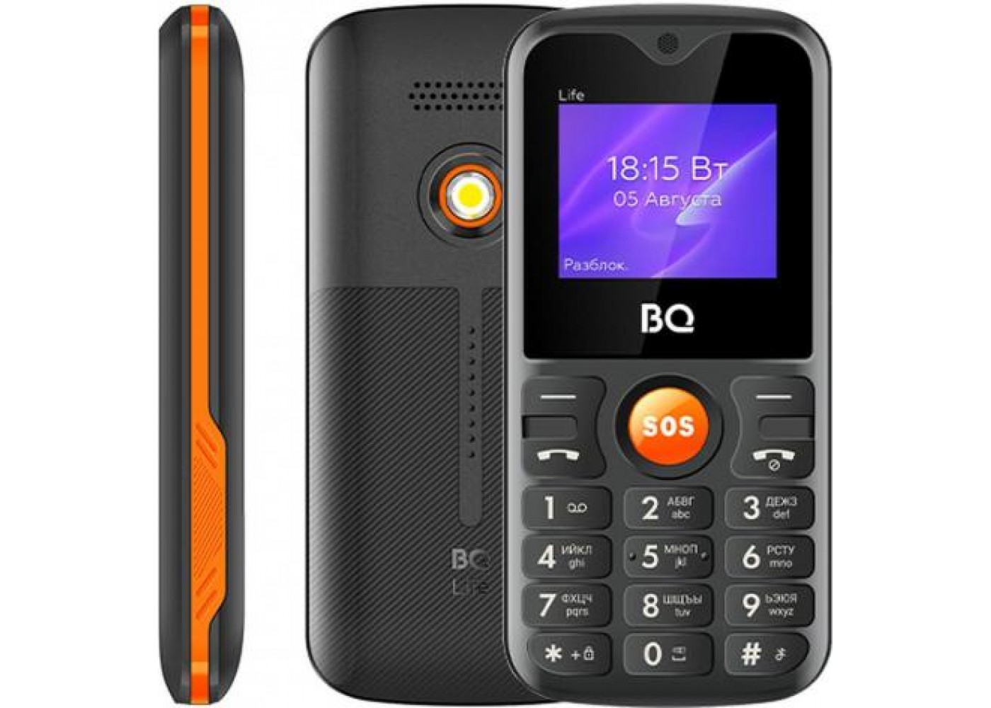 Мобильный телефон BQ 1853 LIFE Black-Orange