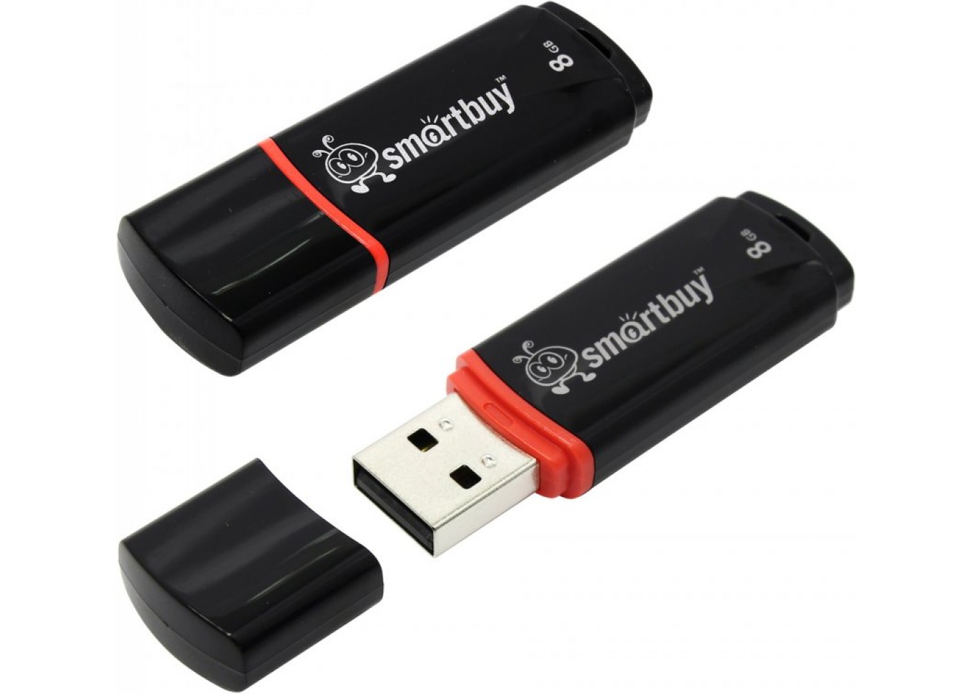 Внешний накопитель Smartbuy 8Gb SB8GBCRW-K USB 2.0 черный