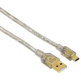 Кабель HAMA H-41533, USB A(m) - mini USB B (m), USB2.0, 1.8м, прозрачный