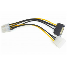 Переходник Cablexpert Molex+Sata 15-pin- PCI-E 8pin