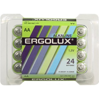Батарейки Ergolux LR6-BP-24 AA
