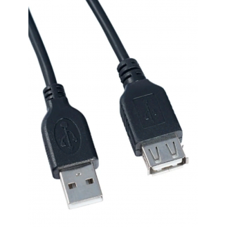 Кабель-удлинитель Perfeo USB 2.0 A вилка - USB A розетка 5м черный