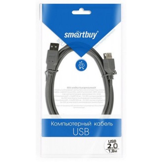 Удлинитель USB Smartbuy USB2.0 Af> 1,8 m (K-845-200)