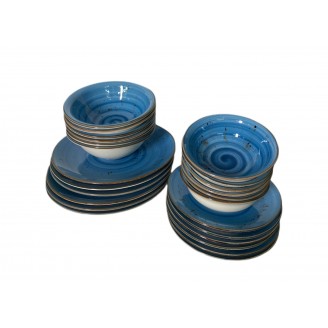 Обеденный сервиз из керамики REDBERG RB-3000 синий 