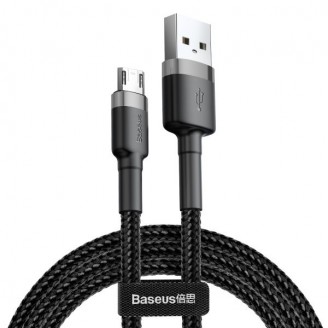 Кабель Baseus Cafule Cable USB for Micro 2.4A 1m, Чёрный (CAMKLF-BG1)