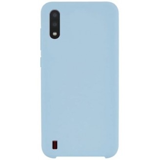 Накладка Silicone Case для Samsung Galaxy A01, Голубая