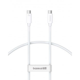 Кабель Baseus Superior Series 2 USB4 Full-Function Fast Charging Cable Type-C to Type-C 240W 1м, Белый (P10365200211-02)