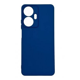 Накладка Silicone Case Logo для Realme C55, Тёмно-синий