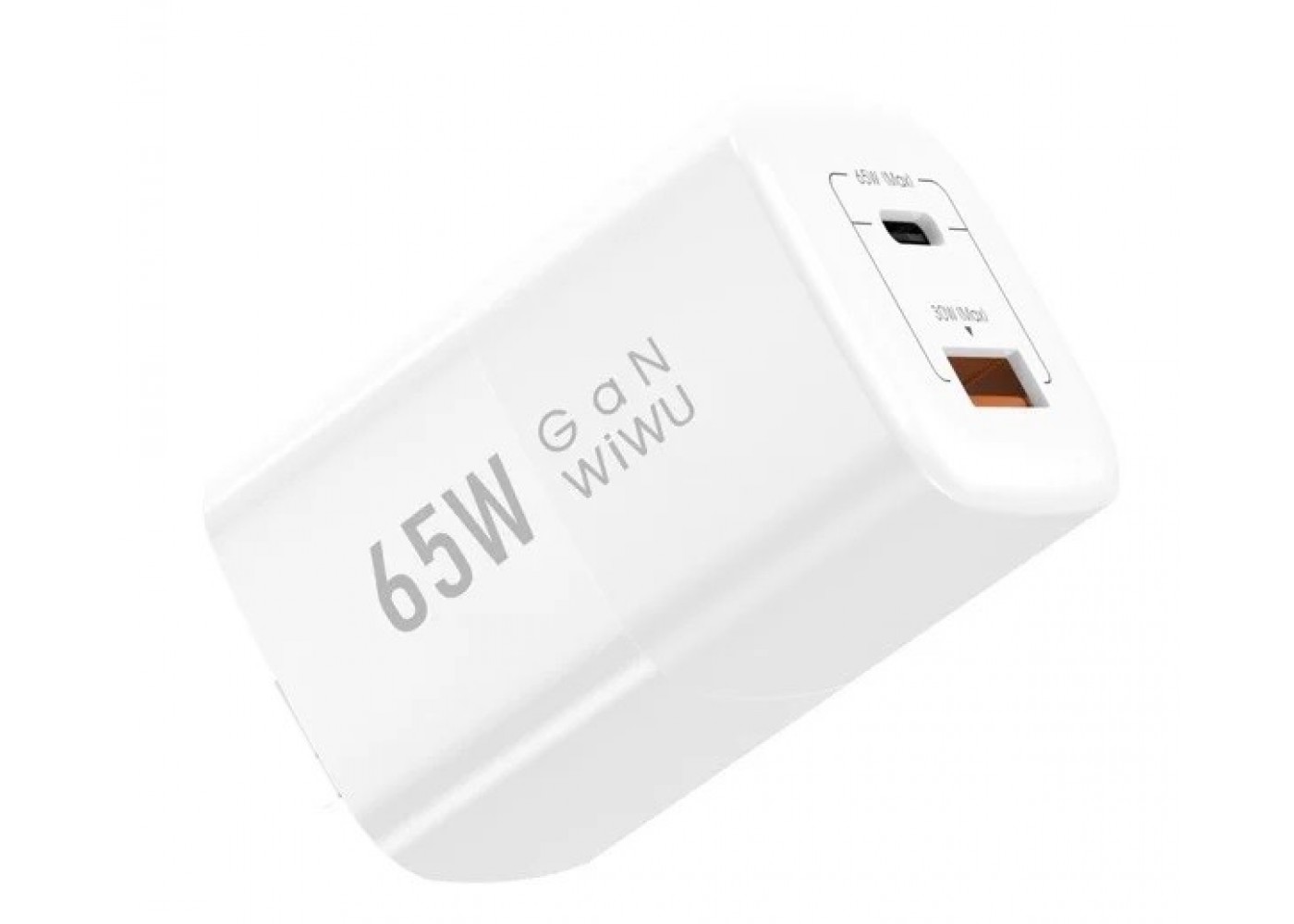 Сетевое зарядное устройство Wiwu U+C 65W Gan PD+QC Fast Charger Wi-U012, Белое