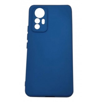 Накладка Silicone Case Logo для Xiaomi 12 Lite, Тёмно-синяя