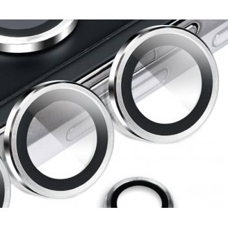 Защитное стекло на камеру Anank AR Aluminium lens Guard для Samsung S24, Silver