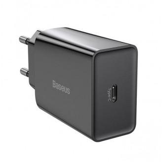 Сетевое зарядное устройство Baseus Speed Mini Quick Charger 1C 20W EU, Чёрное (CCFS-SN01)
