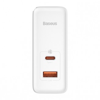 Сетевое зарядное устройство Baseus GaN5 Pro Fast Charger C+U 100W, Белый (CCGP090202)