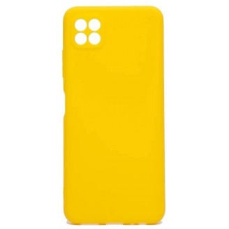 Накладка Silicone Case Logo для Samsung Galaxy A22S, Жёлтый