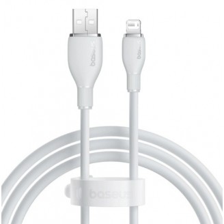 Кабель Baseus Pudding Series Fast Charging Cable USB to iP 2.4A 2m, Белый (P10355700221-01)