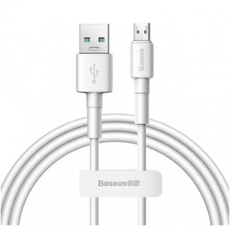 Кабель Baseus Mini White Cable USB For Micro 4A 1m, Белый (CAMSW-D02)