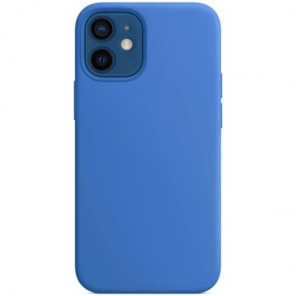 Накладка Silicon Cover для iPhone 12 Mini, Синяя