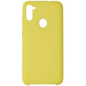 Накладка Silicone Case для Samsung Galaxy M11, Жёлтая