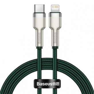 Кабель Baseus Cafule Series Metal Data Cable Type-C to iP PD 20W 1m, Зелёный (CATLJK-A06)