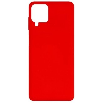 Накладка Silicone Case Logo для Samsung Galaxy A12, Красная