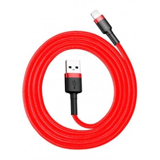 Кабель Baseus Cafule Cable USB - Lightning 1m 2.4A, Красный (CALKLF-B09)