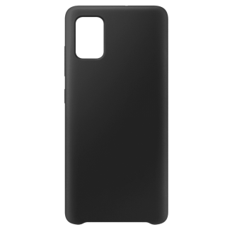 Накладка Silicone Case для Samsung Galaxy A02S, Чёрная